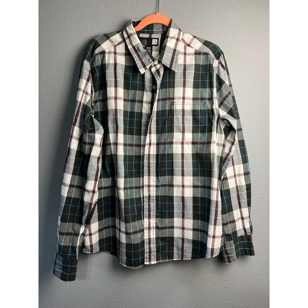 Ocean Pacific Mens XL Long Sleeve Plaid Button Down Shirt Tusk Preppy Fall Work